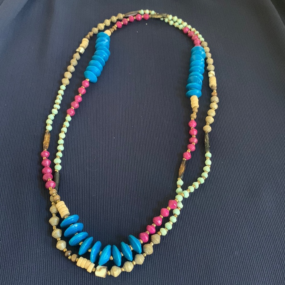 Vintage Mixed Media Tribal Necklace